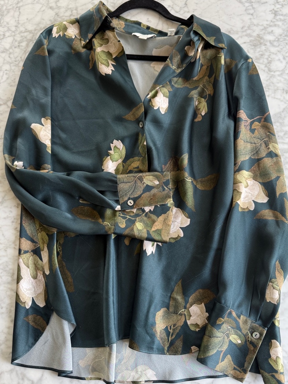 Vince Silk Floral Blouse